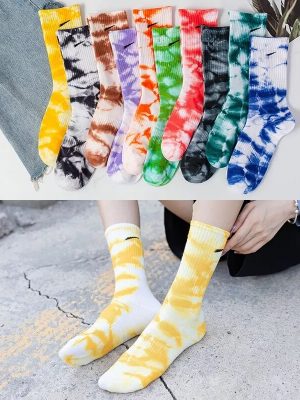 Tie-Dye Socks Street Trend High-Top Tide Solid Unisex Socks