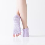 Vanessa's Toeless Non-Slip Grip Yoga Socks for Women, Fitness Sports Dance Socks