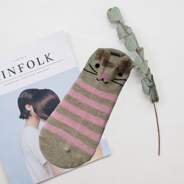 Women Cotton Socks Stereoscopic Cute Animal Female Kawaii Cat Socks