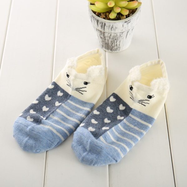 Women Cotton Socks Stereoscopic Cute Animal Female Kawaii Cat Socks