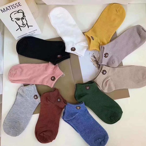 Vanessa's Bear Cotton Low-Cut Sports Boat Socks