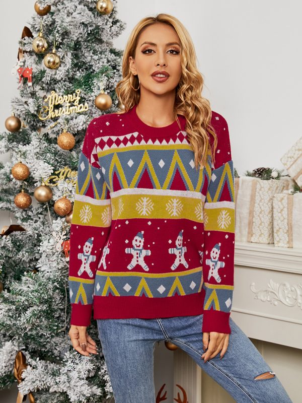 Christmas Snowflake Pullover Sweater Women