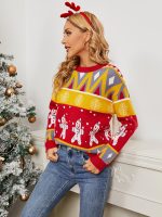 Christmas Snowman Women - Autumn Winter Pullover Christmas Snowflake Sweate