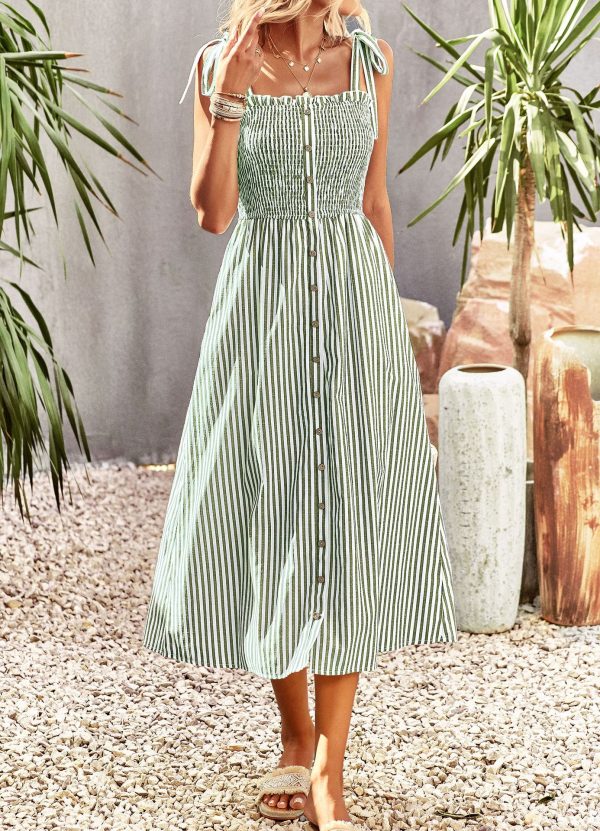 Elegant Striped Dress - Spring & Summer