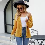 Thick Thread Cable Knit Sweater Women Cardigan Coat