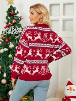 Christmas Deer Jacquard Sweater Women