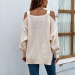 Chic Split Off-Shoulder Strap Sweater