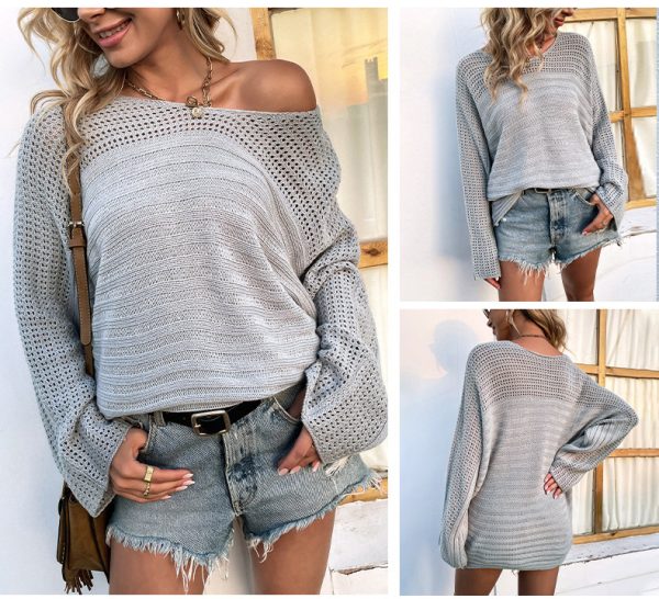 Summer Women Hollow Out Cutout Sweater Pullover