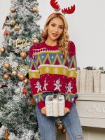 Christmas Snowflake Pullover Sweater Women