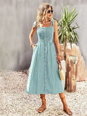 Elegant Striped Dress - Spring & Summer