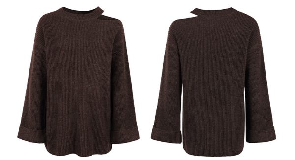 Shoulder Bell Sleeve Sweater for Women