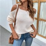 Chic Split Off-Shoulder Strap Sweater