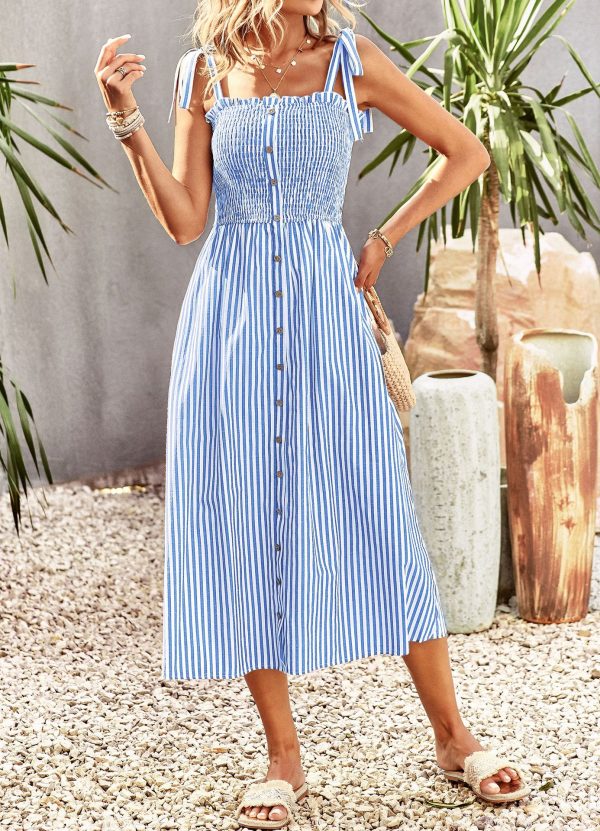 Elegant Striped Dress - Spring & Summer