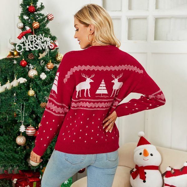 Christmas Deer Jacquard Sweater