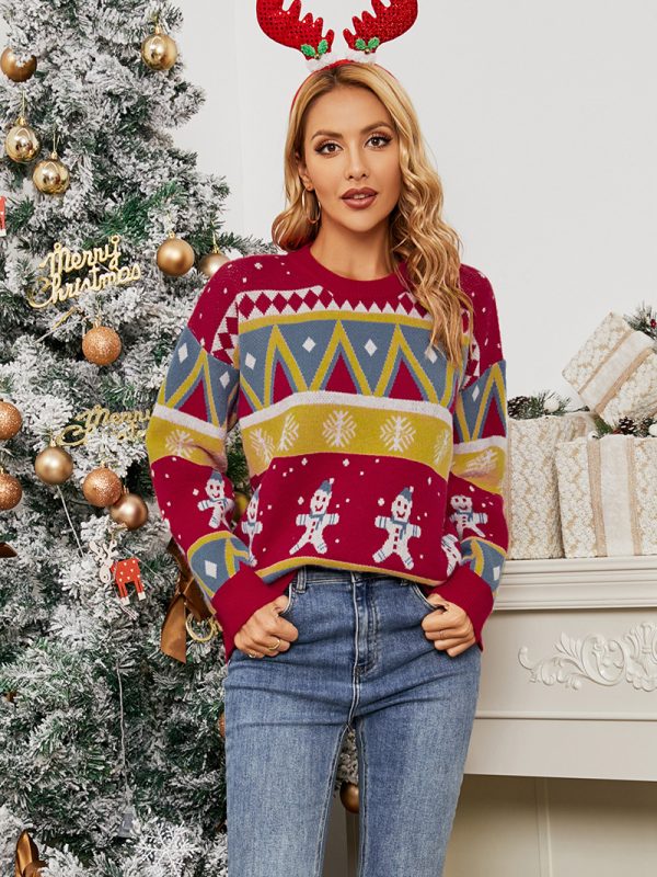 Christmas Snowflake Pullover Sweater Women