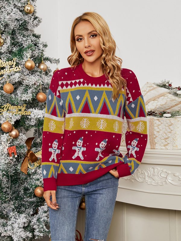 Christmas Snowflake Pullover Sweater Women