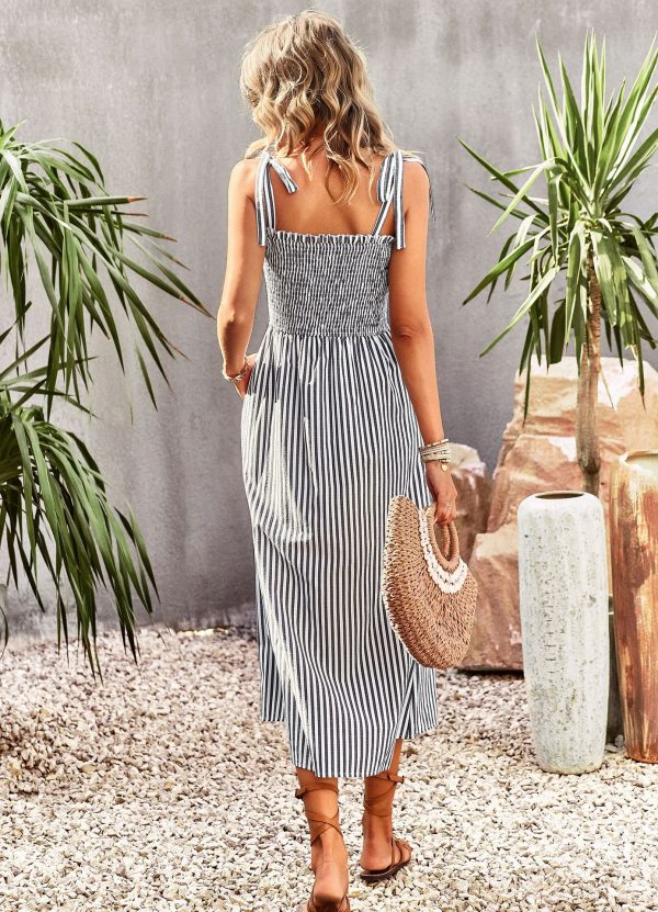 Elegant Striped Dress - Spring & Summer