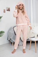 Double-Sided Velvet Hooded Sweater Pajama Suit for Women