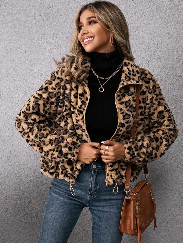 Leopard Print Furry Jacket