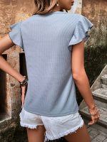 Solid Color Casual V-Neck All-Match T-shirt