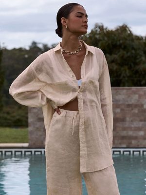 Spring Long Sleeve Shirt and Trousers Two-Piece Set
