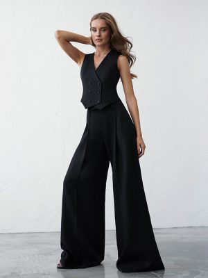 Jacket Trousers 2-Piece Summer Cotton Linen Suit