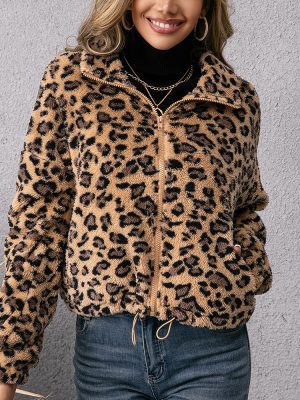 Leopard Print Furry Jacket