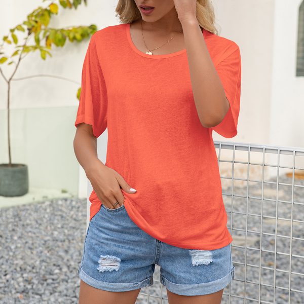 Lace Cutout Short Sleeve T-Shirt for Women