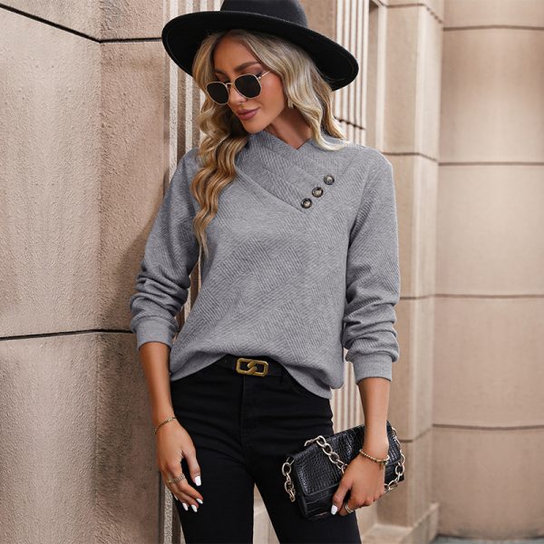 Solid Color Long Sleeve Autumn Sweater