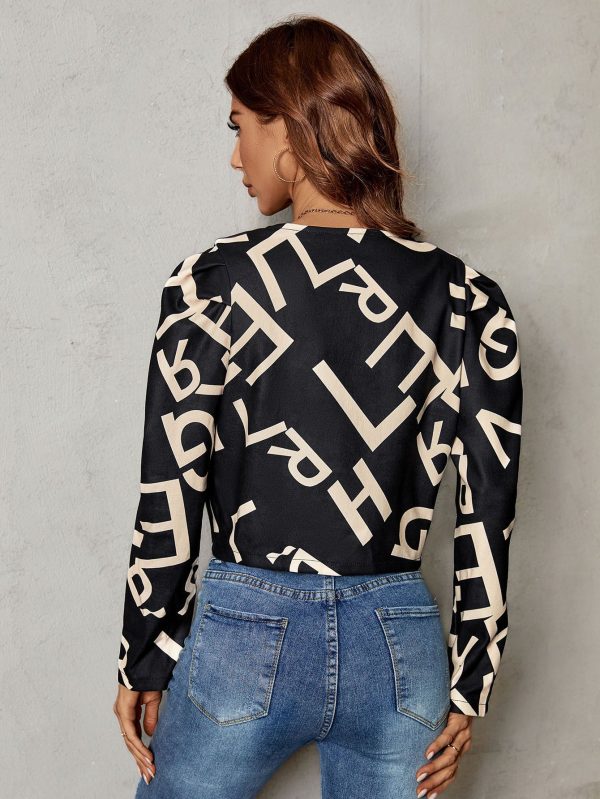 Trendy Letters Short Casual Jacket