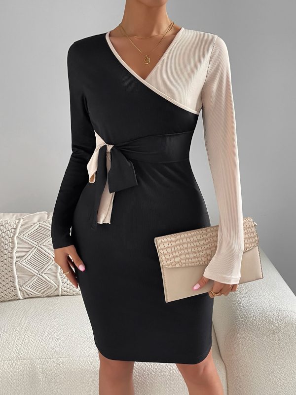 V Neck Sheath Sexy Dress