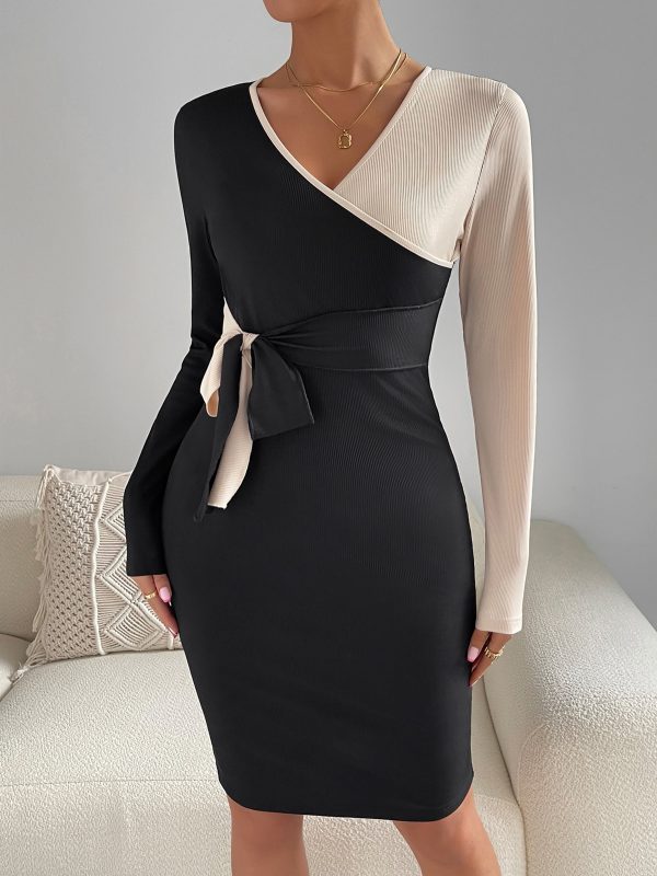 V Neck Sheath Sexy Dress