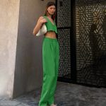 Sleeveless Vest and Cropped Pants Two-Piece Suit