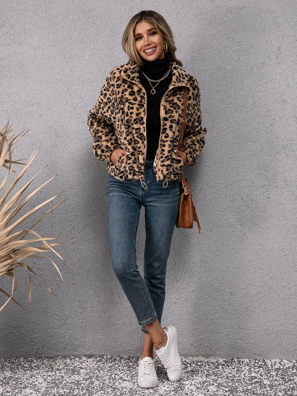 Leopard Print Furry Jacket