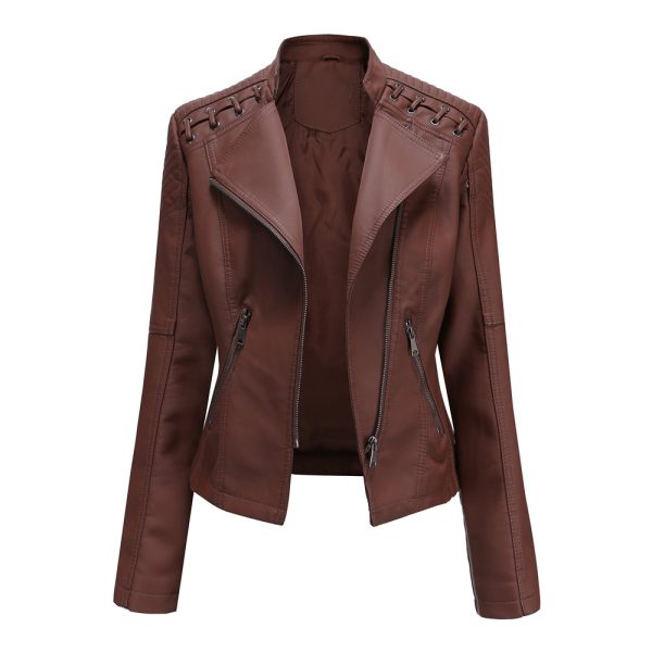 Spring/Autumn Women's Leather Jacket for Effortless Style