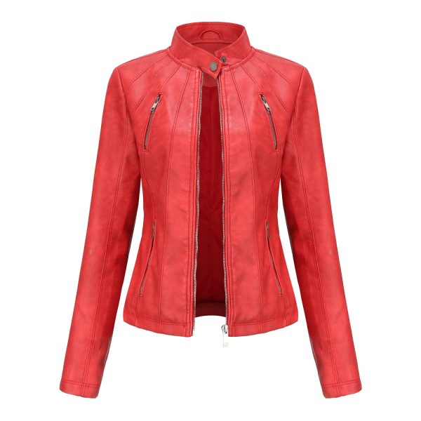 Popular Short Leather Jacket for Women