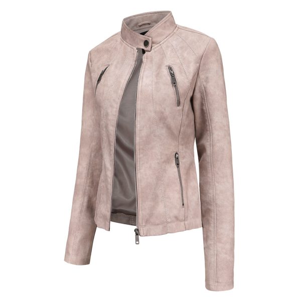 Popular Short Leather Jacket for Women