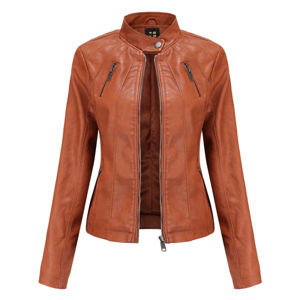 Popular Short Leather Jacket for Women