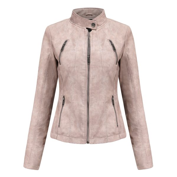 Popular Short Leather Jacket for Women