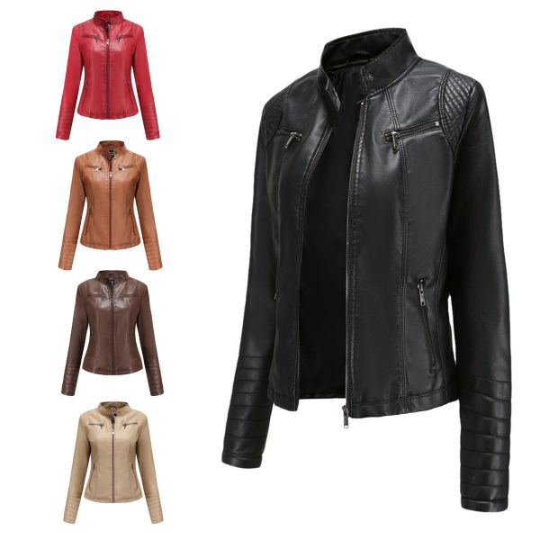 New Spring/Autumn Leather Jacket for Women