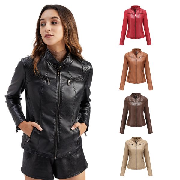 New Spring/Autumn Leather Jacket for Women