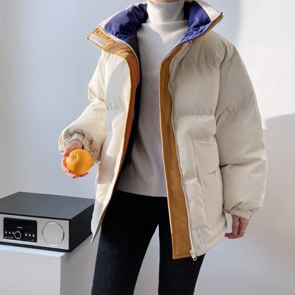 Color Stitching Puffer Jacket