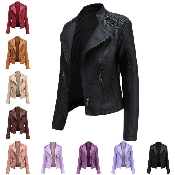 Spring/Autumn Women's Leather Jacket for Effortless Style