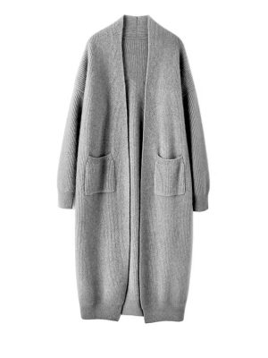 Autumn/Winter Mid-Length Thickened Knit Overcoat
