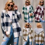 Houndstooth Stitching Long Sleeve Pullover Women's Office Top