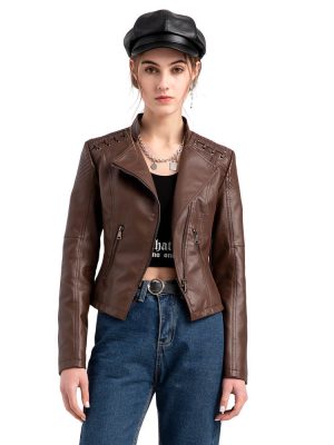 Spring/Autumn Women's Leather Jacket for Effortless Style