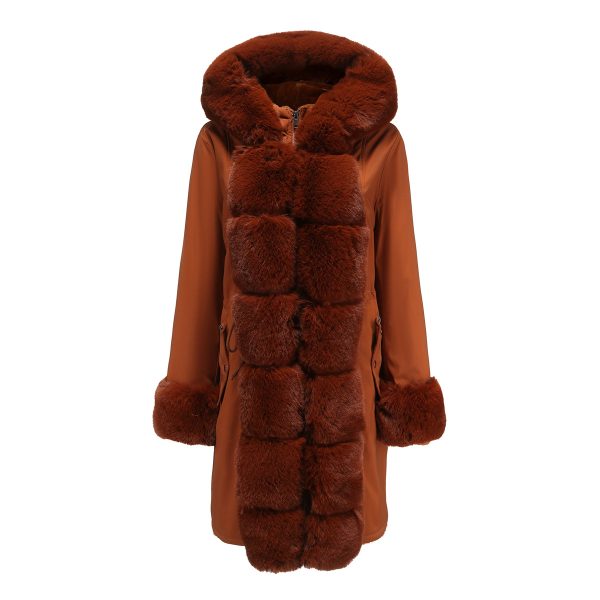 Winter Parka with Detachable Fur Collar