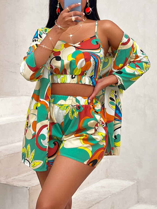 Printed Three-Piece Set for Women