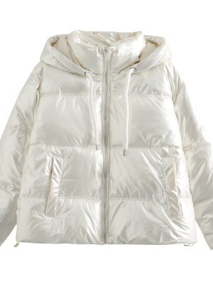 Autumn Winter Hooded Down Jacket Women's Clothing