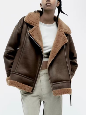 Women's Faux Shearling Double-Sided Jacket